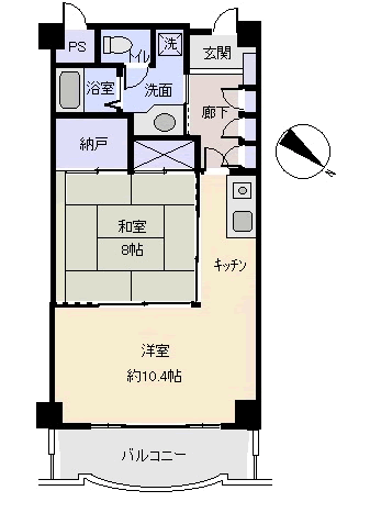 熱海市 中銀ライフケア熱海水口２２号館の間取り、または地形