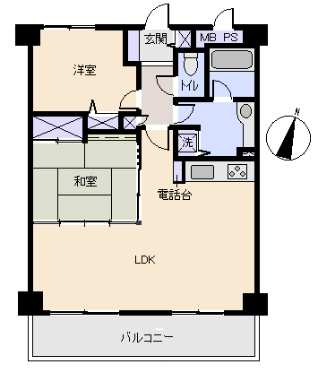 熱海市 ライオンズマンション熱海梅園の間取り、または地形