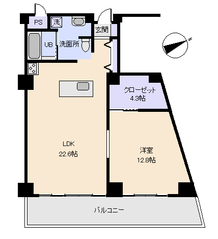 熱海市 中銀ライフケア熱海水口２２号館の間取り、または地形