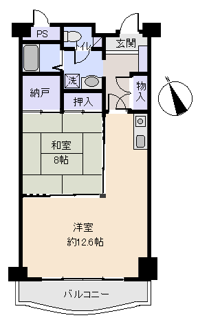 熱海市 中銀ライフケア咲見20号館の間取り、または地形