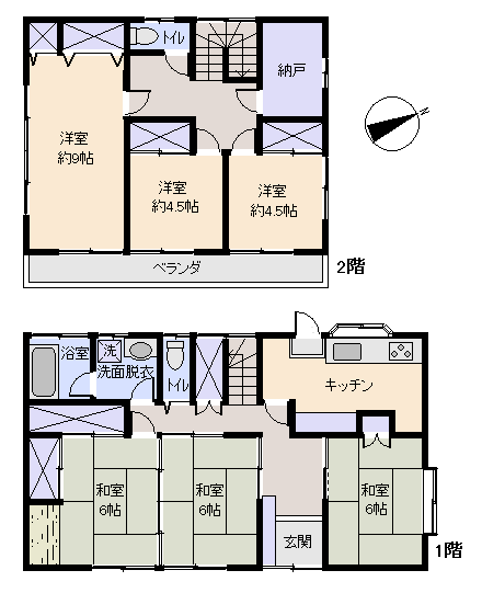 熱海市 下多賀の間取り、または地形