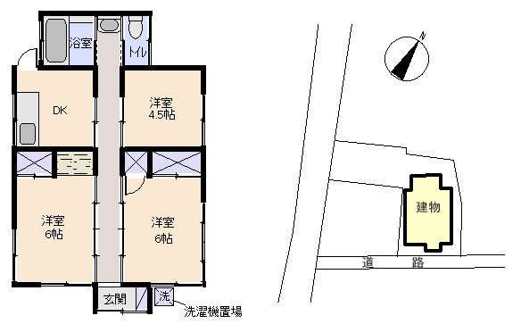 熱海市 上多賀の間取り、または地形