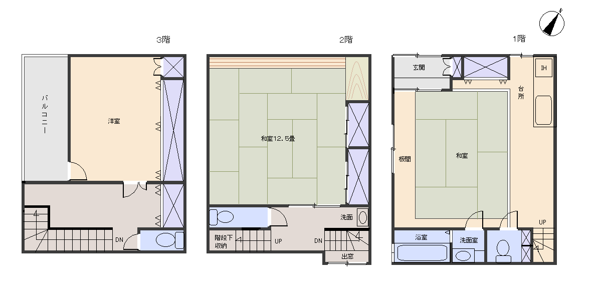 熱海市 銀座町の間取り、または地形