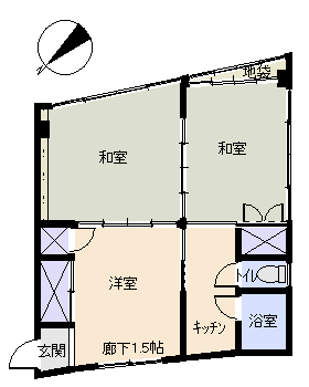 熱海市 咲見町の間取り、または地形