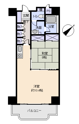 熱海市 中銀ライフケア第二伊豆山18号館の間取り、または地形