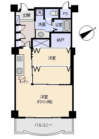 熱海市 中銀ライフケア熱海水口２２号館の間取り、または地形
