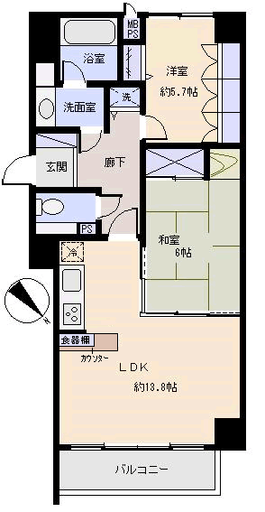 熱海市 ライオンズマンション湯河原千歳川の間取り、または地形