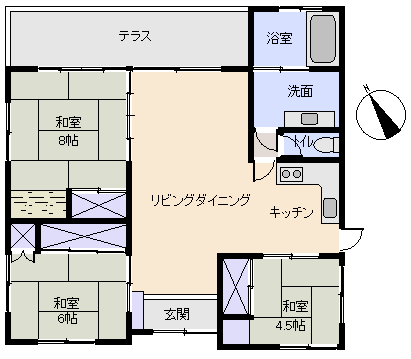 熱海市 熱海自然郷の間取り、または地形
