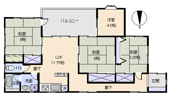 熱海市 山手町の間取り、または地形