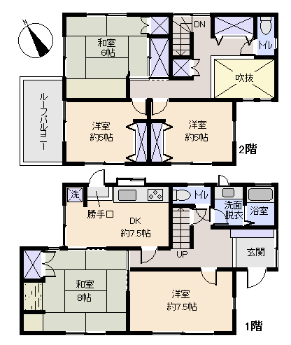 熱海市 下多賀の間取り、または地形