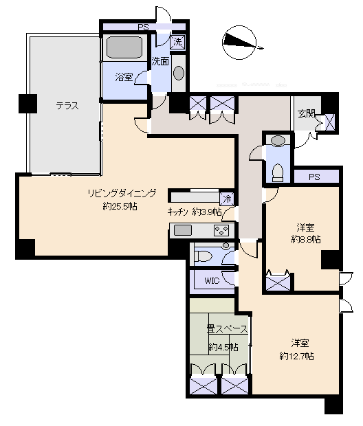 熱海市 スコーレ熱海の間取り、または地形