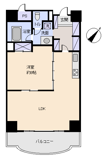 熱海市 中銀ライフケア第二伊豆山18号館の間取り、または地形