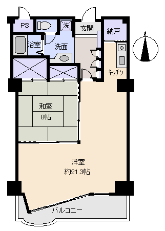 熱海市 中銀ライフケア熱海水口２２号館の間取り、または地形