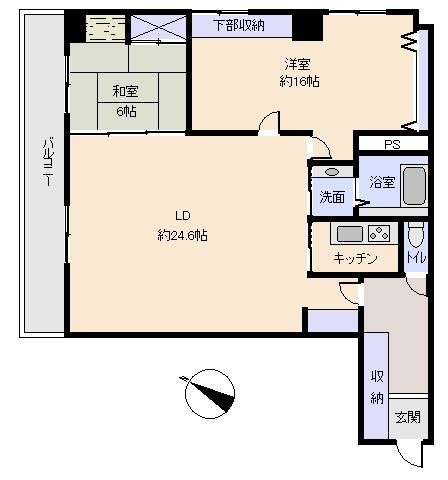熱海市 シャトーテル赤根崎の間取り、または地形