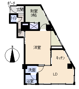熱海市 熱海野中山マンション2号館の間取り、または地形