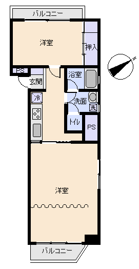 熱海市 メゾン紅葉の間取り、または地形