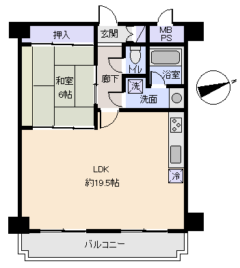 熱海市 ライオンズマンション熱海の間取り、または地形