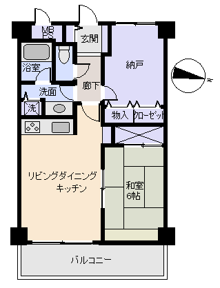 熱海市 ライオンズマンション熱海梅園の間取り、または地形