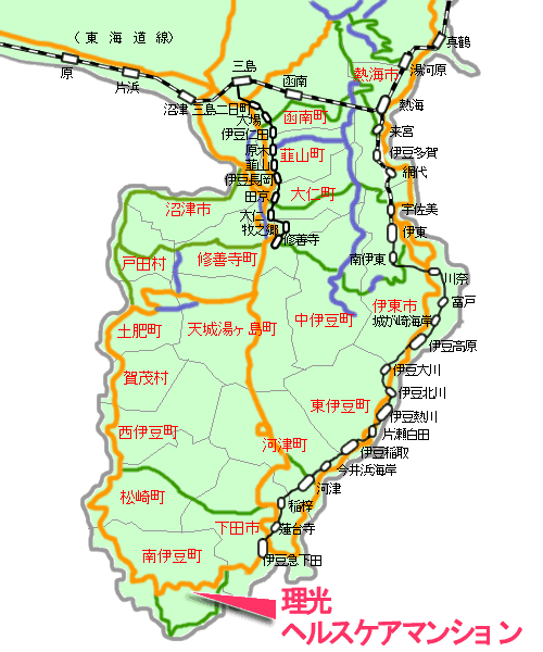 理光ヘルスケアマンション最寄り路線図