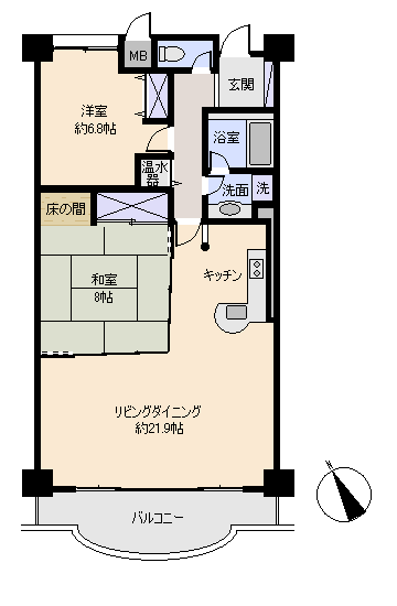 東伊豆町 コートヴィラ熱川の間取り、または地形