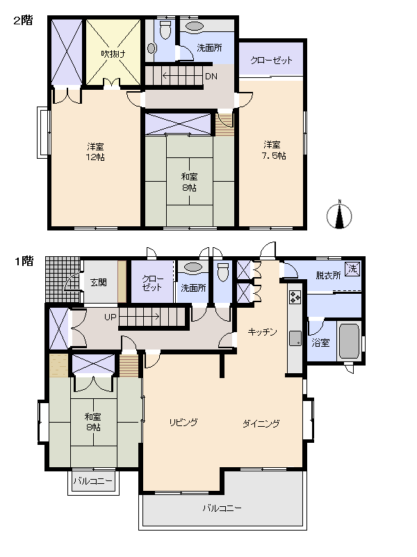 東伊豆町 熱川台の間取り、または地形
