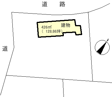 東伊豆町 大林熱川別荘地の間取り、または地形