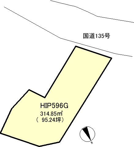 東伊豆町 稲取の間取り、または地形