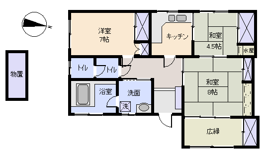 東伊豆町 熱川台の間取り、または地形