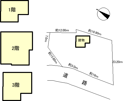 伊豆の国市 富士見ニュータウンの間取り、または地形