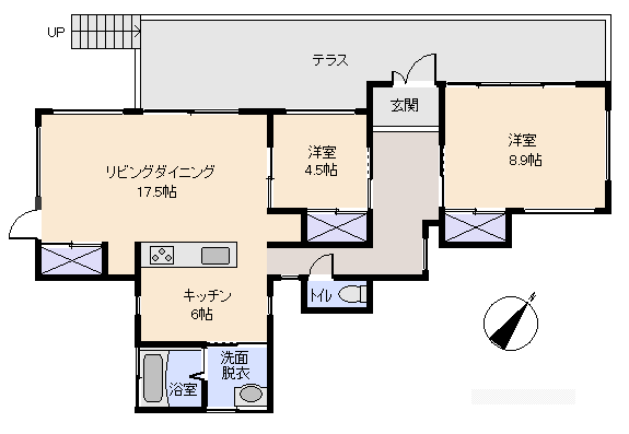 伊東市 すいらん荘の間取り、または地形