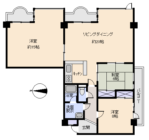 伊東市 シーズ川奈A棟の間取り、または地形