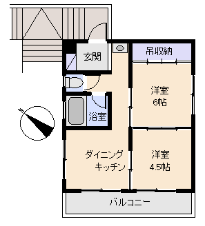 伊東市 コーポ宇佐美の間取り、または地形