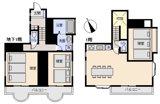 伊東市 大室高原別荘地(シャボテン)の間取り、または地形