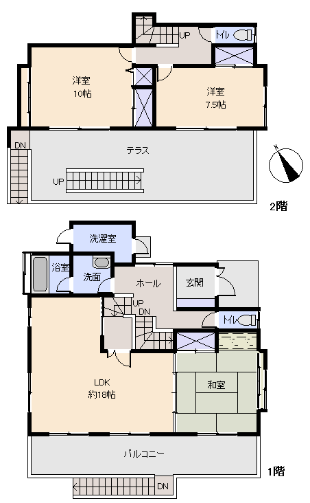 伊東市 すいらん荘の間取り、または地形