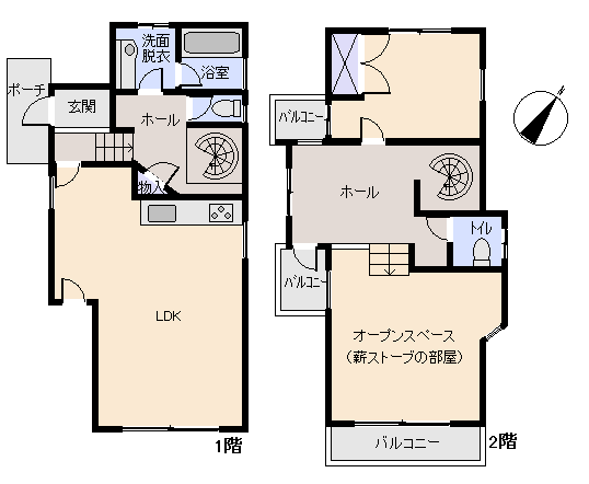 伊東市 伊豆急伊豆高原地区の間取り、または地形