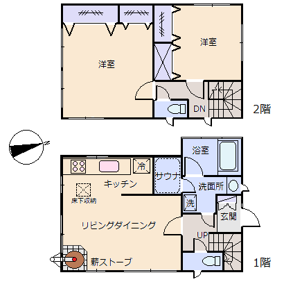 伊豆市 スカイライン別荘地の間取り、または地形