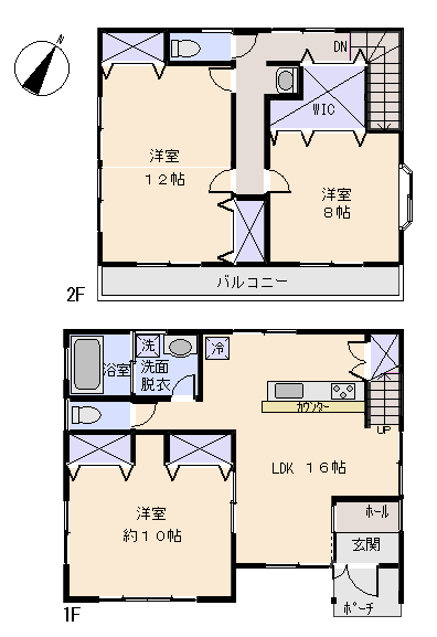 河津町 笹原の間取り、または地形