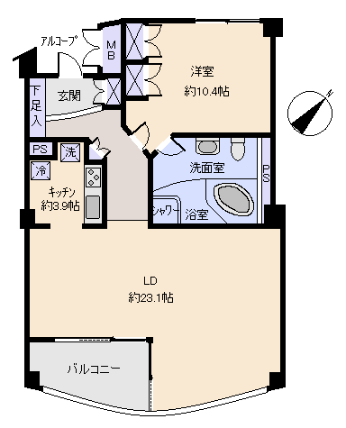 真鶴町 パークセレノ真鶴アスールの間取り、または地形