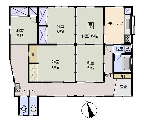 南伊豆町 子浦の間取り、または地形