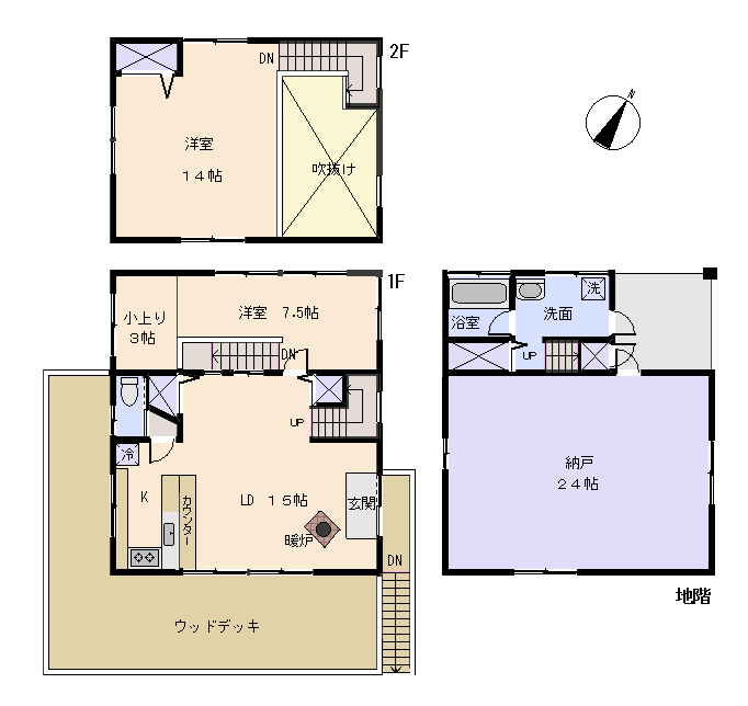 南伊豆町 市之瀬の間取り、または地形