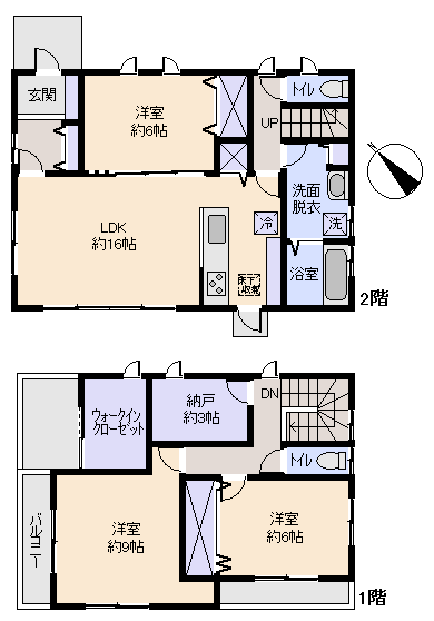 三島市 谷田の間取り、または地形