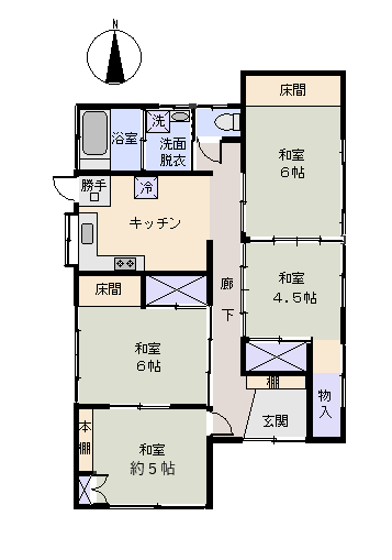 松崎町 江奈の間取り、または地形