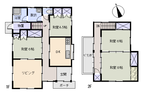 下田市 落合の間取り、または地形