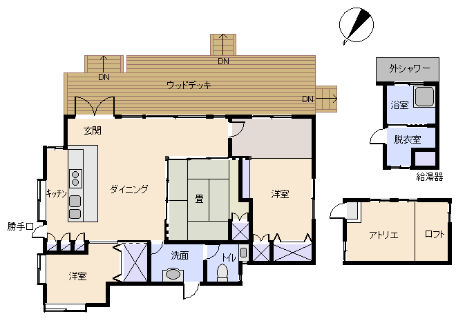 下田市 田牛の間取り、または地形