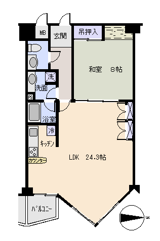 下田市 ロイヤルアーク下田の間取り、または地形