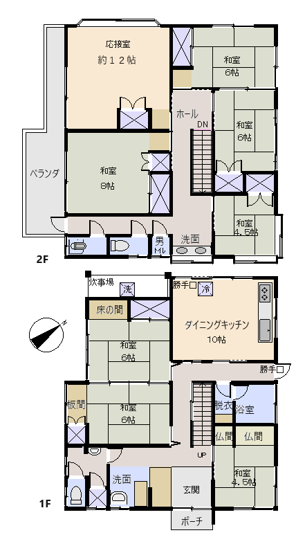 下田市 白浜の間取り、または地形