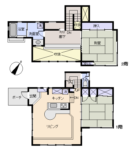 下田市 碁石が浜分譲地　　　の間取り、または地形