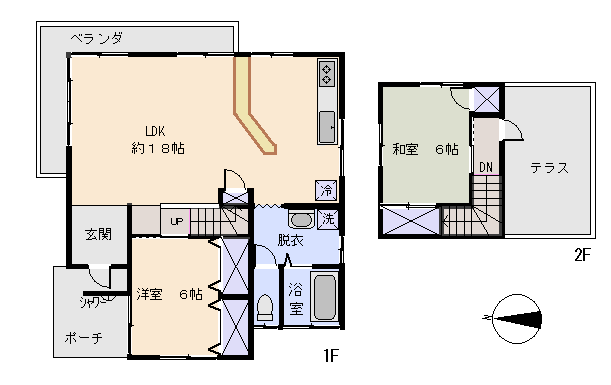 下田市 伊豆白浜南風台別荘地の間取り、または地形