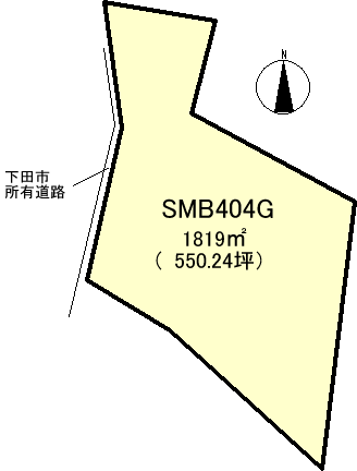 下田市 大賀茂の間取り、または地形