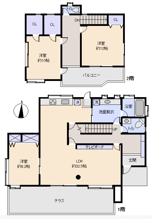 湯河原町 吉浜の間取り、または地形